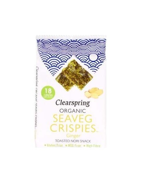 Clearspring Alga Nori Tostada Jengibre Snack 4G