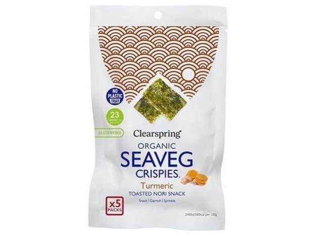 Clearspring Alga Nori Tostada Cúrcuma Multipack...