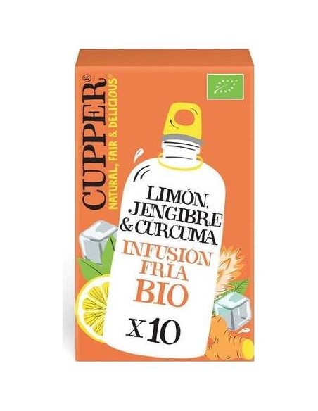 Limon-Jengibre-Curcuma Infusion Fria 10Bolsita Bio