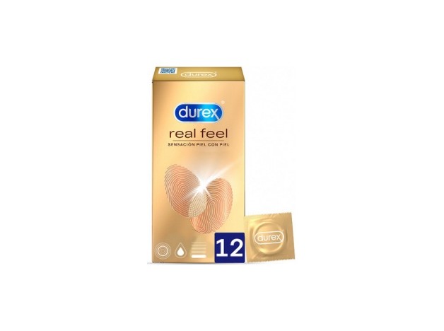 Durex Real Feel Preservativo Sin Látex, 12 Uds