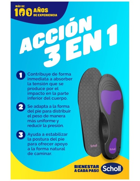 Fascitis Plantar Plantillas Anti-Dolor Con Tecnología In-Balance 3 En 1 Talla S 37-39,5 1 U