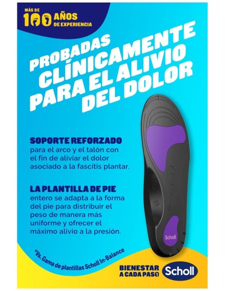 Fascitis Plantar Plantillas Anti-Dolor Con Tecnología In-Balance 3 En 1 Talla S 37-39,5 1 U