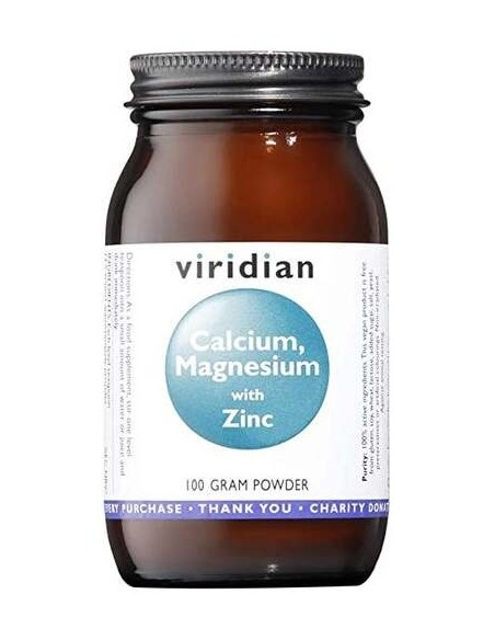 Viridian Calcio Magnesio Zinc Con Vitamina C Polvo 100G