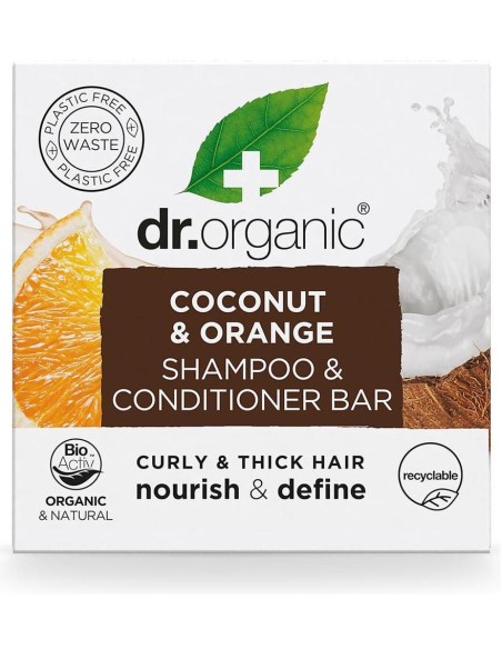 Dr. Organic Coco Naranja Champú Acondicionador Sólido 75G