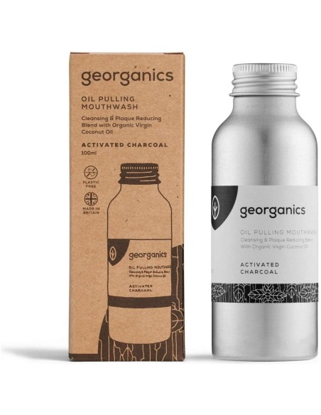 Georganics Oil Pulling Mouthwash Activated Charcoal 100Ml