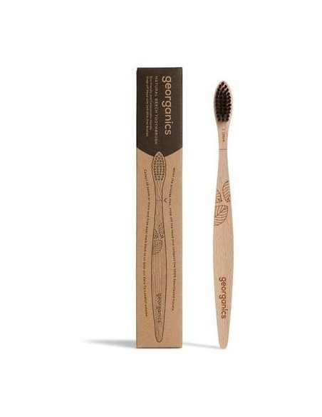Georganics Beechwood Charcoal Toothbrush Soft 1Ud