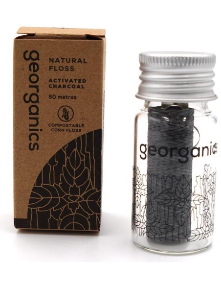 Georganics Dental Floss Activated Charcoal 50M 1Ud