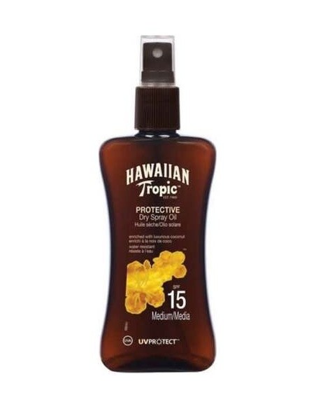 Hawaiian Tropic Protective Dry Spray Oil Spf15 Medium 200Ml Vapo
