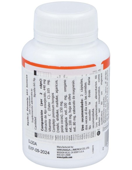 Kyolic Formula 103 Inmune 100Cap.