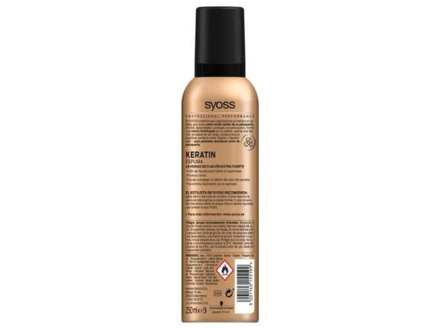 Syoss Keratin Espuma Flexible Y Brillo 250Ml