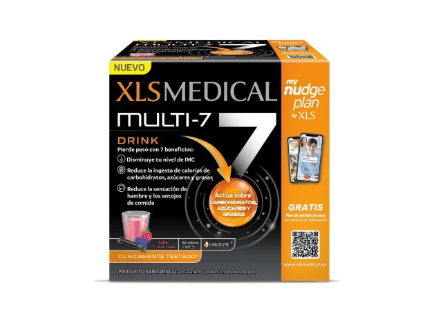 Xls Medical Multi 7 Drink Frutos Rojos, 60 Sobres
