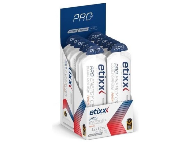 Etixx Double Carb Energy Melocoton Gel 12Udx60Ml.