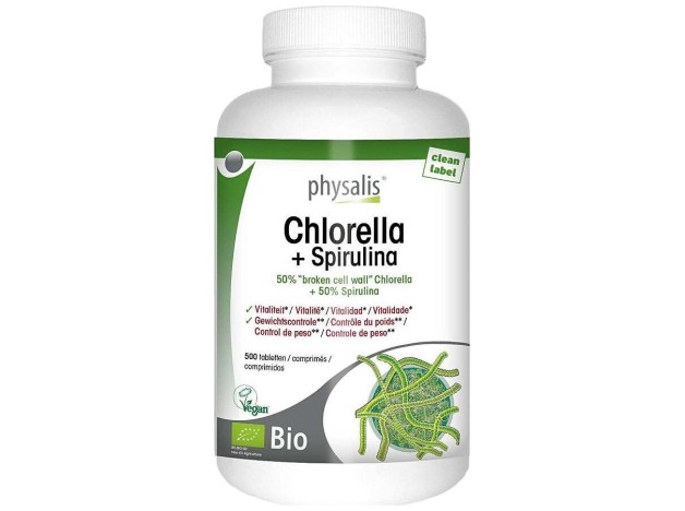 Physalis Chlorella + Spirulina 500Comp