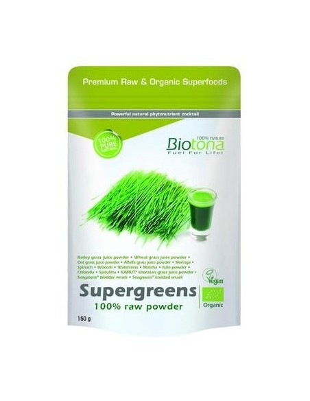 Biotona Supergreens Powder Superfood Bio 150G