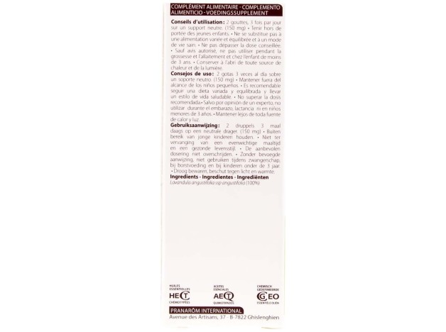 Pranarom Aceite Esencial De Lavanda, 10 Ml