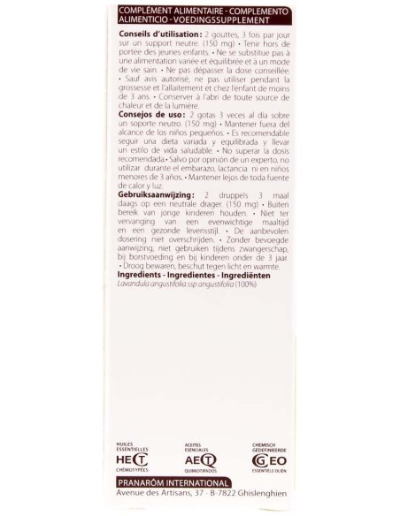 Pranarom Aceite Esencial De Lavanda, 10 Ml