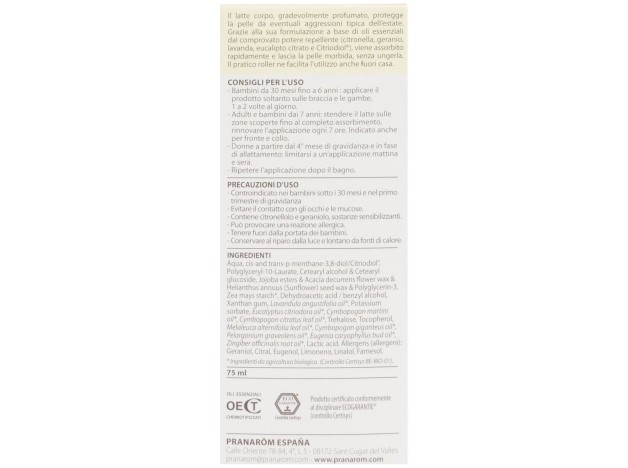 Pranarôm Aromapic Citronela+ Roll-On Corporal...