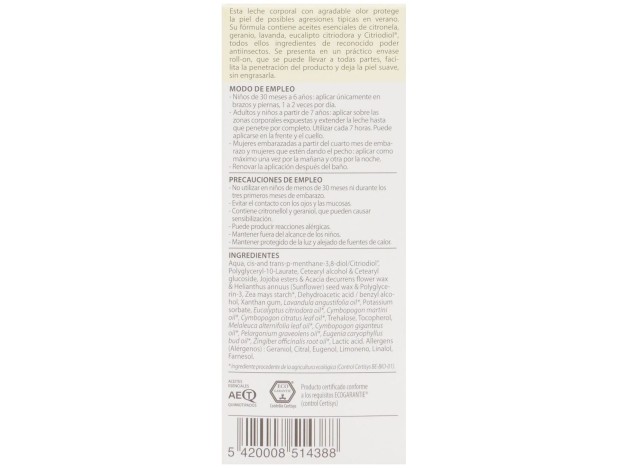 Pranarôm Aromapic Citronela+ Roll-On Corporal...