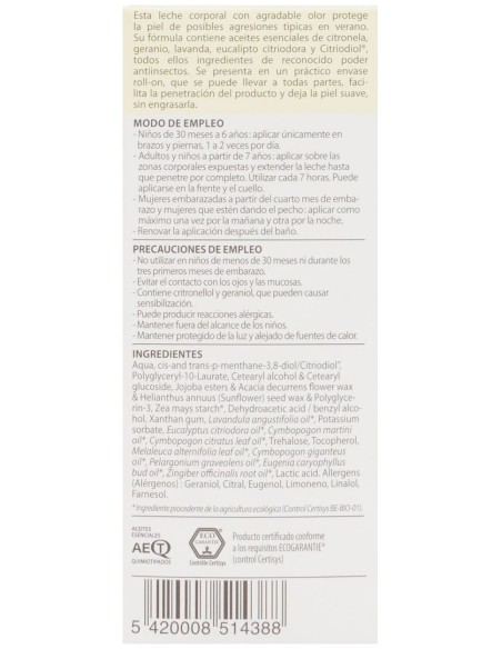Pranarôm Aromapic Citronela+ Roll-On Corporal Bio 75Ml
