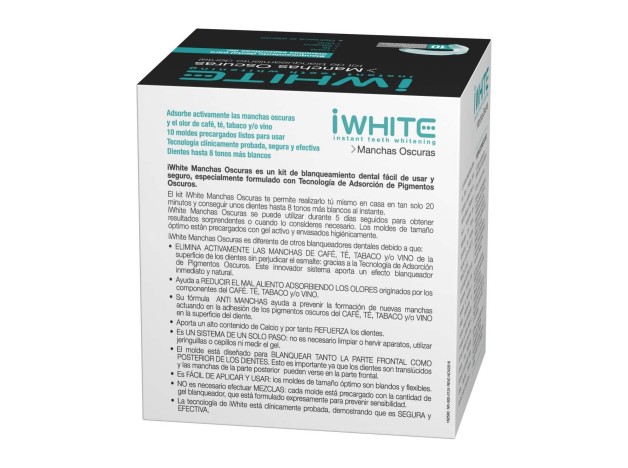 Iwhite Instant Manchas Oscuras 10 Moldes