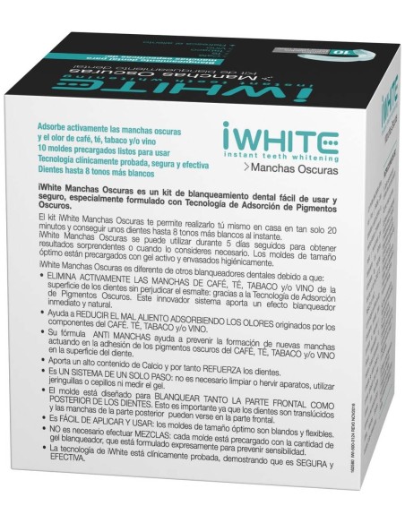 Iwhite Instant Manchas Oscuras 10 Moldes
