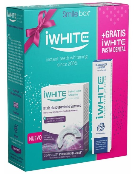 Iwhite Kit Blanqueamiento Supremo 10 Moldes + Dentífrico 75Ml