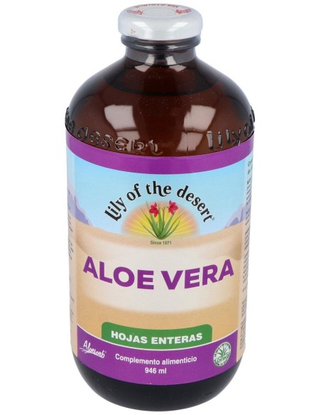 Lily Of The Desert Aloe Vera Hojas Enteras Vidrio 946Ml
