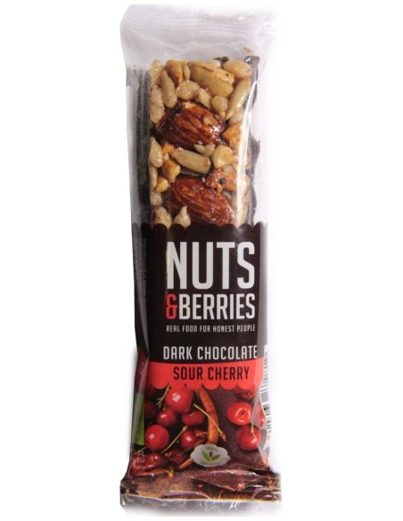 Barrita Chocolate Negro-Cereza 15Uds. Bio Vegan