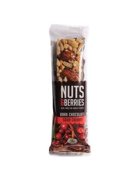 Barrita Chocolate Negro-Cereza 15Uds. Bio Vegan