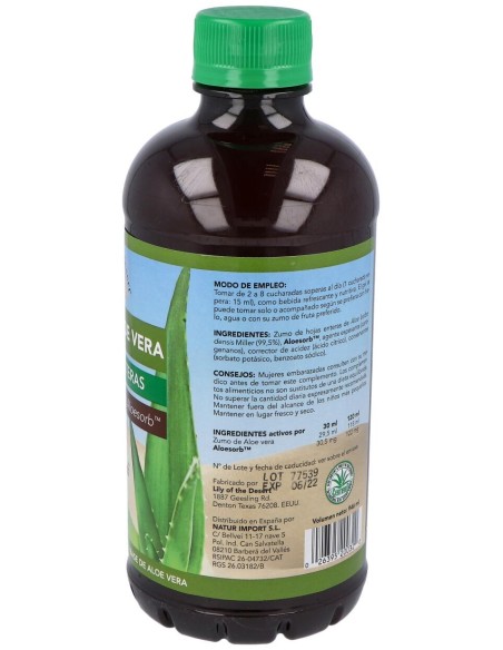 Gel De Aloe Vera 99% 946 Ml.(Oral)