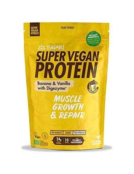 Iswari Super Vegan Fitness Proteína Banana Vainilla 350G