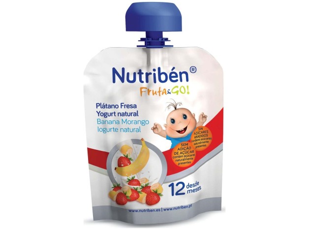 Nutribén Fruta %26 Go! Plátano, Fresa Y Yogurt...