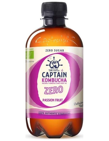 Captain Kombucha Zero Frutas De La Pasión Bio 400Ml
