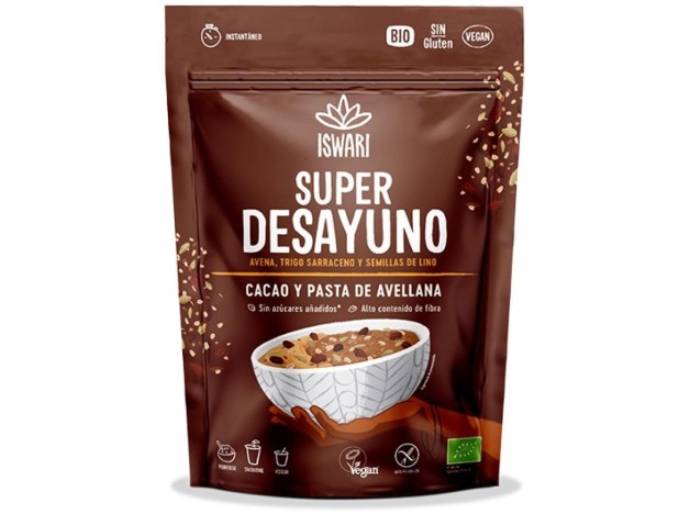 Iswari Super Desayuno Cacao Avellanas Sin...