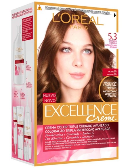 L'Oreal Excellence Creme Tinte De Cabello N5.3 Castaño Claro 1Ud