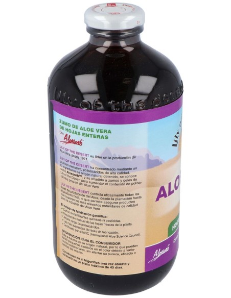 Lily Of The Desert Aloe Vera Hojas Enteras Vidrio 946Ml