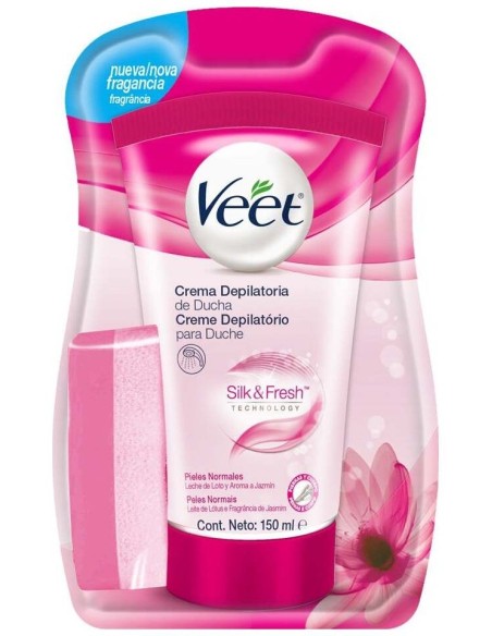 Veet Pure Crema Depilatoria De Ducha Piernas Y Cuerpo Piel Normal 150Ml