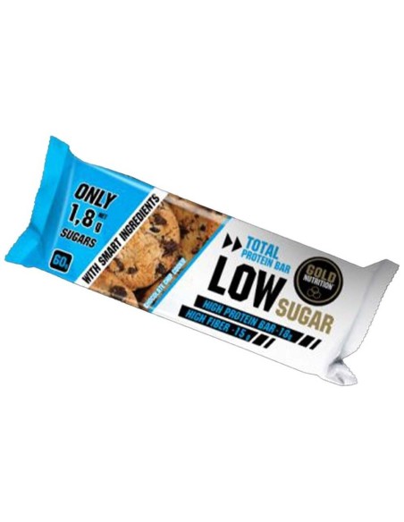 Gold Nutrition Total Protein Bar Low Sugar Choco Cookie 10Uds