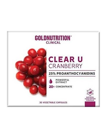 Gold Nutrition Clear-U Cranberry 30Caps