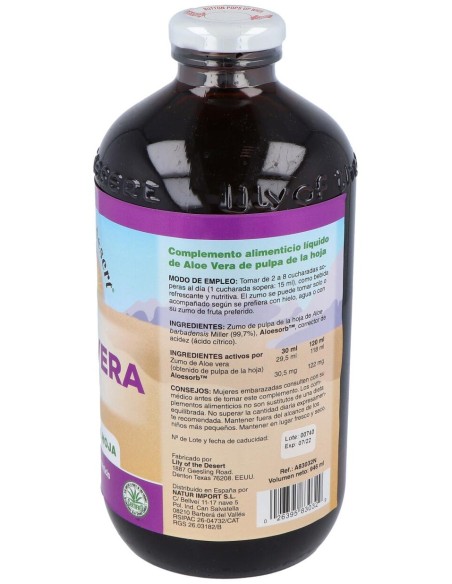 Lily Of The Desert Aloe Vera Pulpa Hoja  99_7% 946Ml