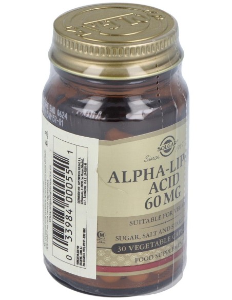 Acido Alfa Lipoico 60Mg. 30Vegicaps