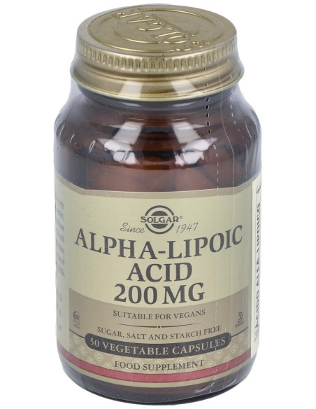 Acido Alfa Lipoico 200Mg. 50Vegicaps