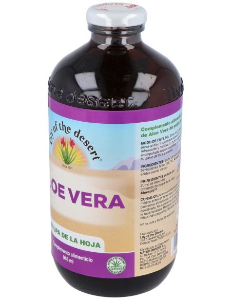 Lily Of The Desert Aloe Vera Pulpa Hoja  99_7% 946Ml