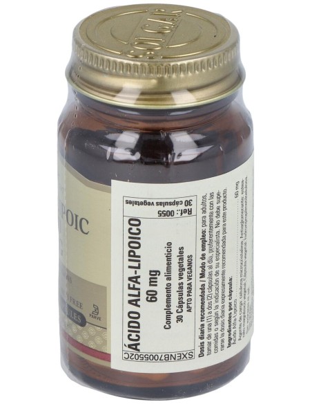 Acido Alfa Lipoico 60Mg. 30Vegicaps