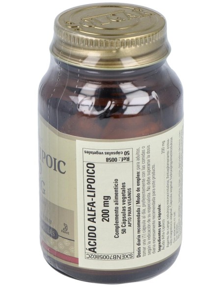 Acido Alfa Lipoico 200Mg. 50Vegicaps