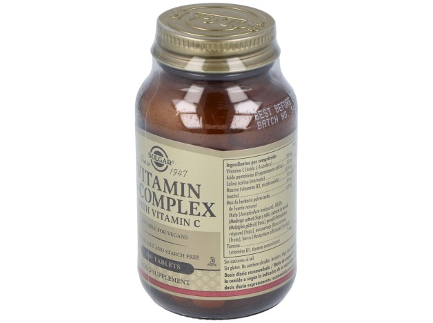 Solgar Vitamina B Complex Con Vitamina C 100 Comp.
