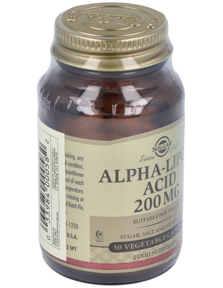 Acido Alfa Lipoico 200Mg. 50Vegicaps