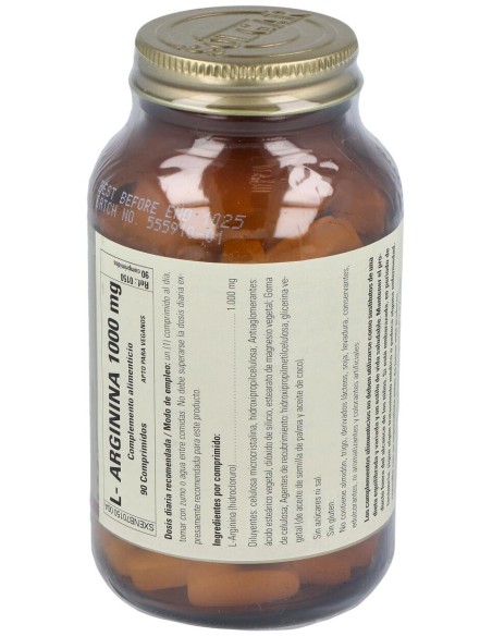 Larginina 1000 Mg 90 Comprimidos
