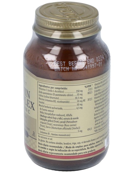 Solgar Vitamina B Complex Con Vitamina C 100 Comp.