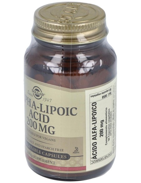 Acido Alfa Lipoico 200Mg. 50Vegicaps